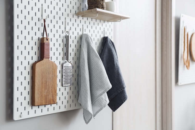 Pegboard With Kitchen Items