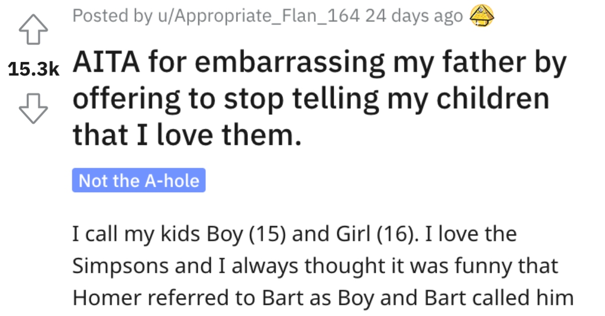 AREmbarrasingDad Is This Person Wrong for Embarrassing Their Own Father? Heres What People Said.