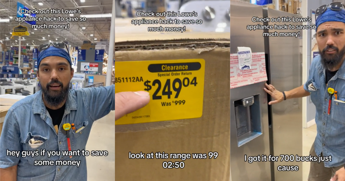 TikTokDiscountAppliances A Man Shared a Hack About How to Get Appliances for Cheap at Lowes