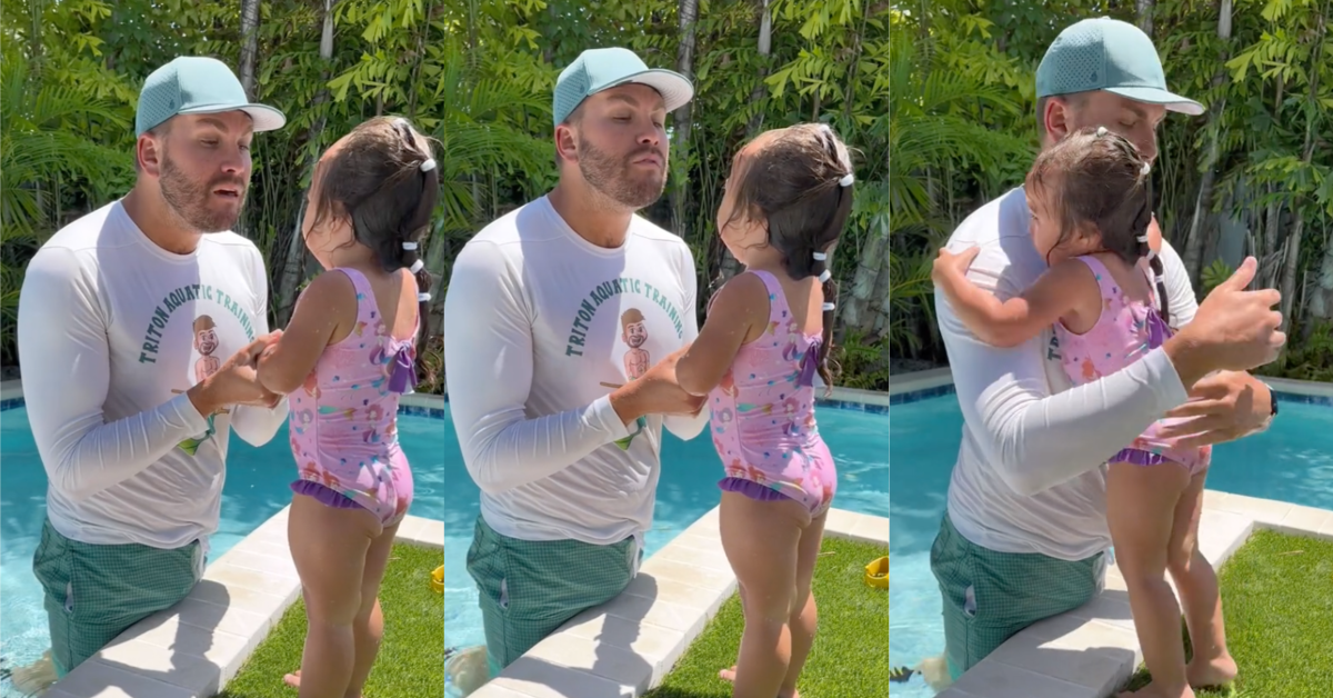 TikTokSwimLessons Im boobooful. Swim Instructor Shows His Adorable Method to Calm Down Kids Who Are Scared
